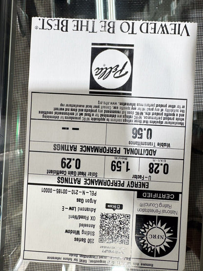 Pella® 250 Series Sliding Window 41.5 x 12 - Clark Deals LLC