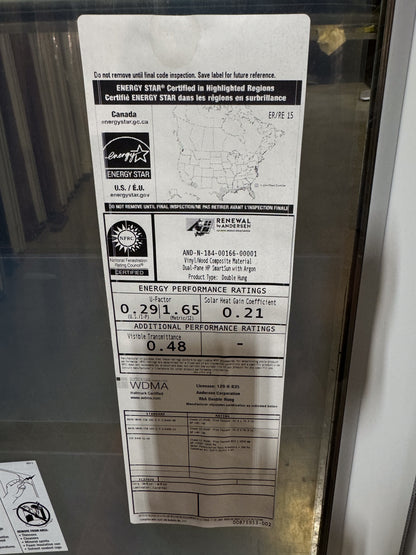 Andersen Acclaim Series Double Hung Window 31.5 x 52.5 - Clark Listings