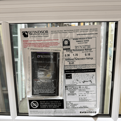 Windsor Pinnacle Double Hung Window 45 x 60 - Clark Deals LLC