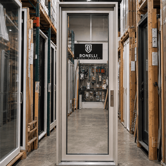 Commercial Entry Pella® / Bonelli 36 x 96 – Silver - Clark Listings