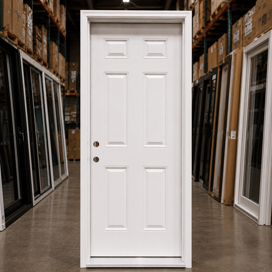 Entry Pella® Steel Door 32 x 80 – White - Clark Listings
