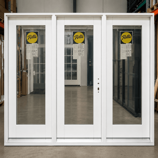 Triple Door Pella® Lifestyle 108 x 80 – White - Clark Listings