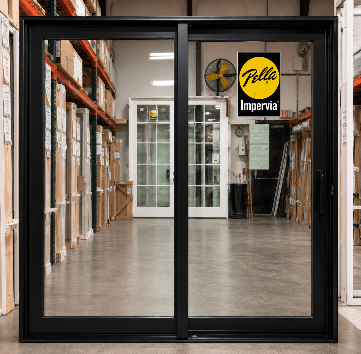 Sliding Pella® Impervia® 63 x 81 – Black - Clark Listings