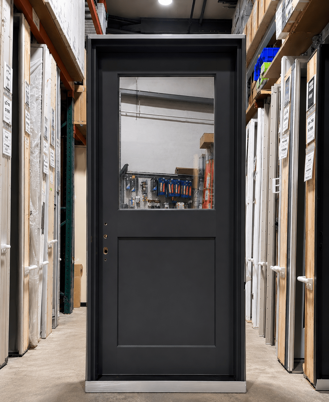Entry Pella® Lifestyle 32 x 76 – Dark Gray - Clark Listings